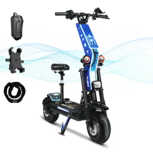 USA Stock Shipping Powerful 5600W dual motor 60V 38AH battery 100km 11-inch foldable electric scooter with two wheels