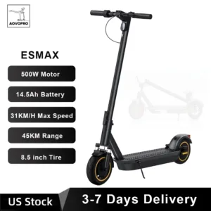 AOVOPRO Ledpad ESMAX Electric Scooter 500W 40km/h Adult APP Smart Shock-absorbing Anti-skid Foldable Portable Electric Scooter