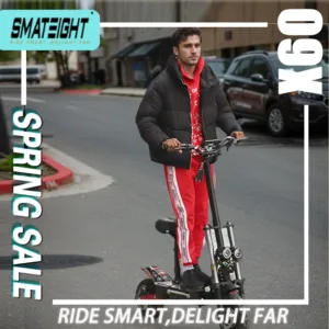 Max 50MPH Electric Scooter for Adults with Off Road / Urban 72V 20Ah Lithium Battery Electric Kick Stand Dual Motors E-scooter